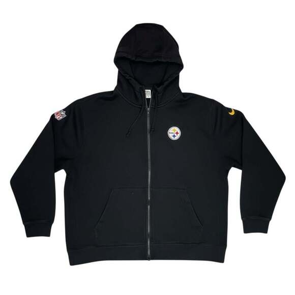 Nike Other - Nike NFL Pittsburgh Steelers Sideline Full Zip Hoodie XXL Black